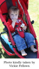 Abbie enjoying an ice cream