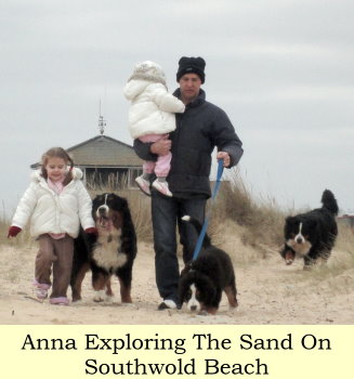 Anna Exploring The Sand On Southwold Beach